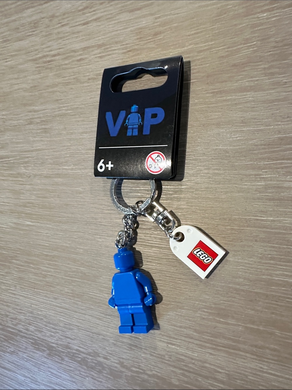 Lego Blue Minifigure Keychain with LEGO Tag